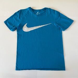 Nike Men's Small Athletic Cut Blue White Gray Shirt Top Tee